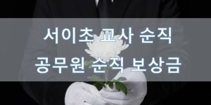 서이초 교사 순직 공무원 순직 보상금