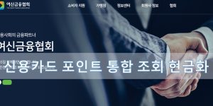 신용카드 포인트 조회 및 현금화 방법 공유