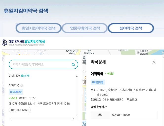 휴일지킴이약국